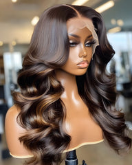 5x5 Lace closure Wig Chocolate